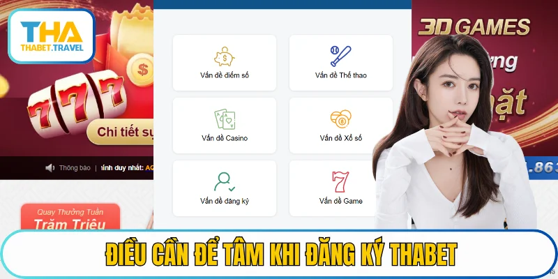 Điều cần để tâm khi đăng ký THABET