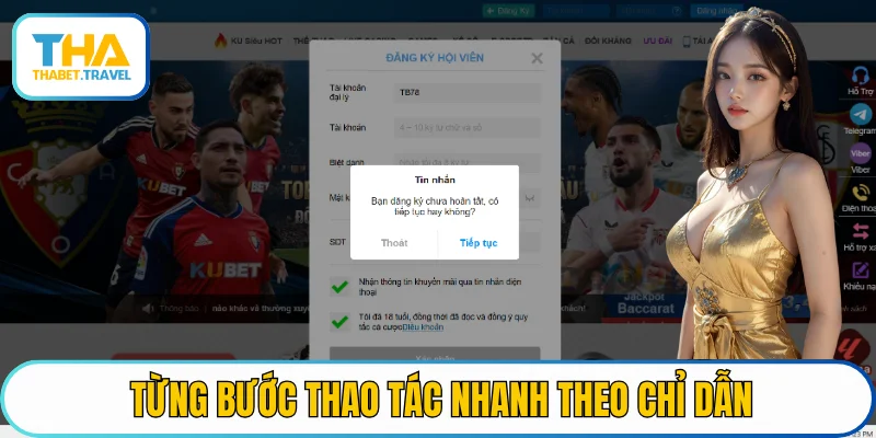 Từng bước thao tác nhanh theo chỉ dẫn